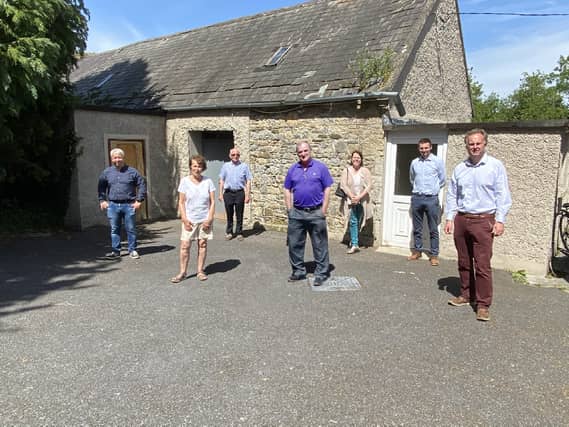 People involved in getting broadband into Kinnitty Community centre. L to R. Ray Bell, Christina Byrne, Jim Egan, Sean de Cleir, Catriona Hillard, Joe Dunican, John Mitchell