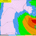 Met Éireann chart of Storm Lorenzo as it crosses Ireland