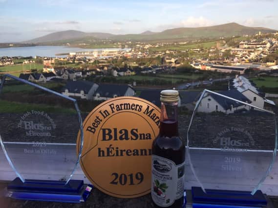 Feighery's farm proudly showed off their awards