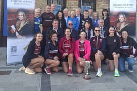 Ashling Murphy's parents, Ray and Kathleen, councillors and athletics members pictured at the launch of the Ashling Murphy 4 mile road race.