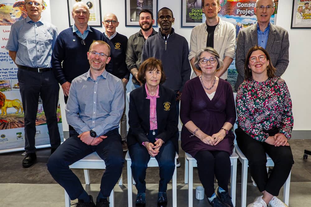 Tullamore Lions Club members with some of the attendees at the talk