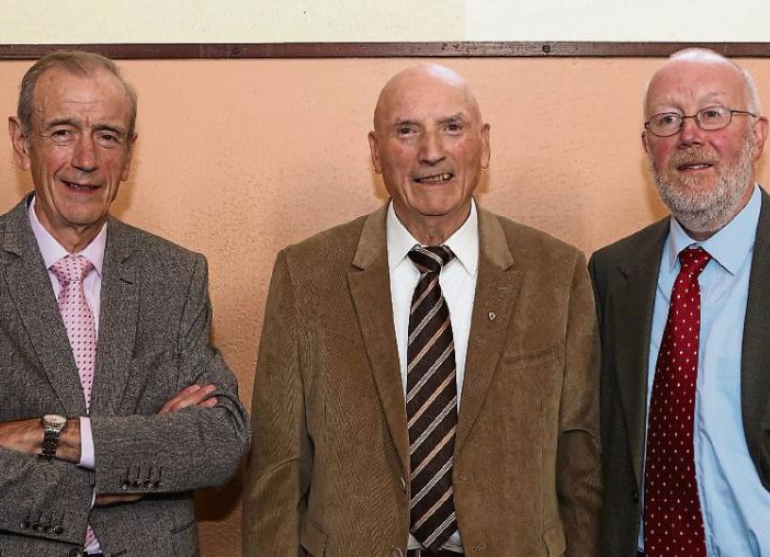 Three survivors of the Garryhinch Bomb   in 1976  Ben Thornton , Jim Cannon and Gerry Bohan . Not pictured Tom Peters.