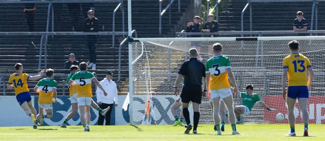 Clare scoring a goal against Offaly on Saturday. Picture Ger Rogers.