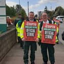 Some of the Offaly Paramedics taking part in the National Ambulance Service in Tullamore on Tuesday
