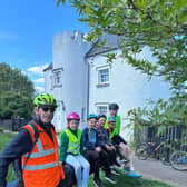 Taking part in Bike Week cycle, Joe Stewart, Aoife Elliffe, Donal and Sinead Murray, Darragh and Gaelan Elliffe