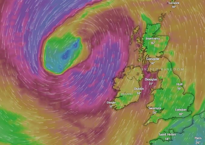 LIVE: Watch Hurricane Lorenzo as it moves towards Ireland across the Atlantic Ocean