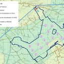 A map of the proposed turbines in Lemanaghan