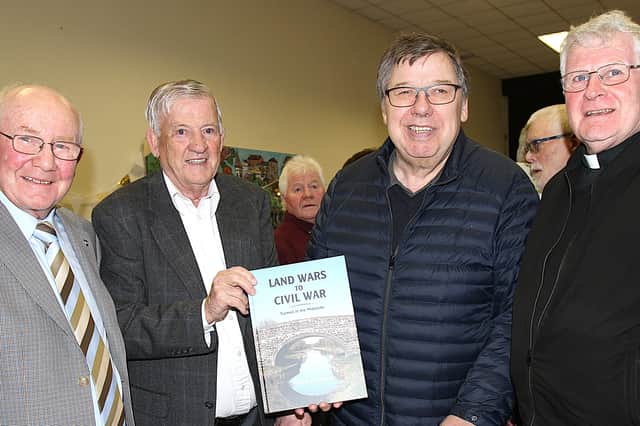 L-R: Author Padraig Heavin welcomed Michael Kelly, former Taoiseach Brian Cowen and Monsignor Pat Browne to the launch of his latest book