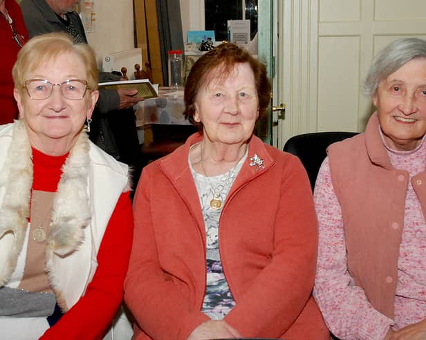 ​Joan Sheedy, Ann Searson and Pauline Quinlan enjoying the fun at Age Friendly Roscrea’s May Rambling House event marking Bealtaine. Photos: PJ Wright