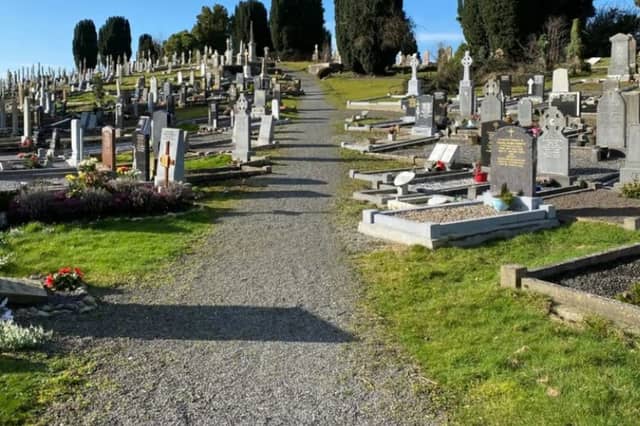 The traditional section of Clonoghill Cemetery in Birr.