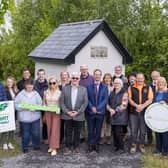 Cllr. Claire Murray-Smale, Cllr. Fergus McDonnell joined Director of Services Andrew Murray and Ricky Whelan Biodiversity Officer at the opening of the Edenderry Bat House