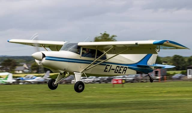 A plane landing in Birr Airfield on Saturday morning.