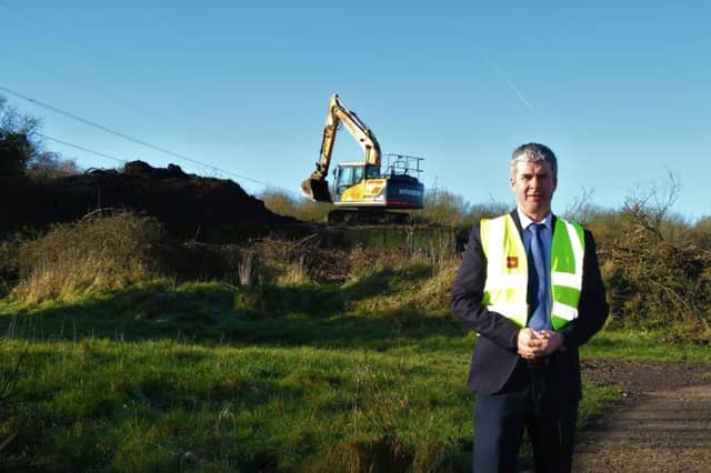 Cllr Michael O'Meara in the Shannon Vermicomposting site in Coolross Rathcabbin