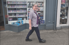 Those boots were made for walking: Siobhan Conroy takes pats in Tullamore Credit Union's 'No Car Day'