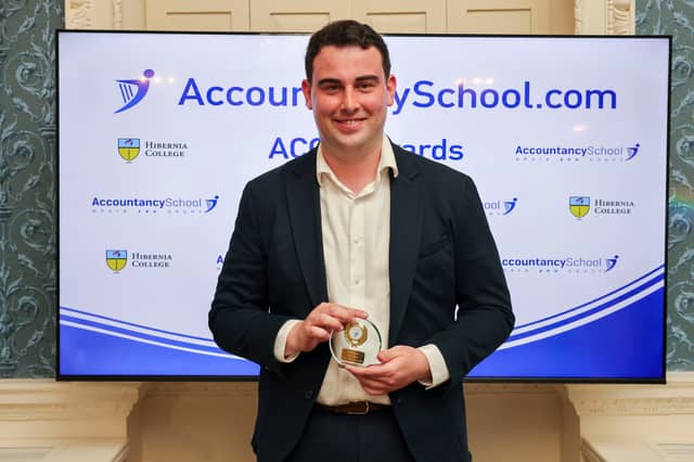 James Leddin at the Accountancy School ACCA Awards