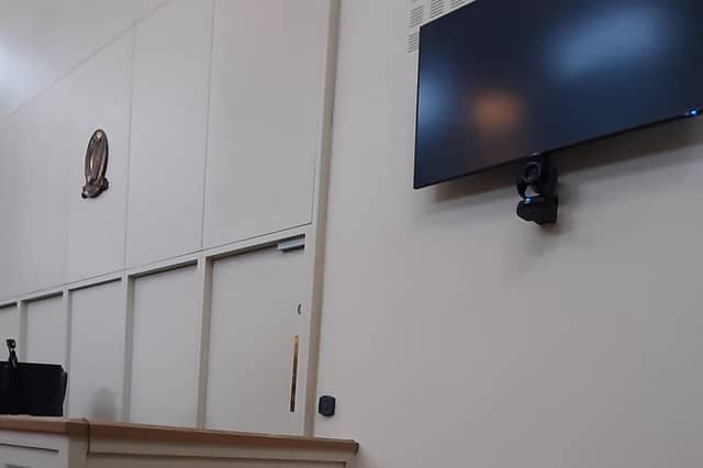 Man was appearing in court by video link when other man made recording