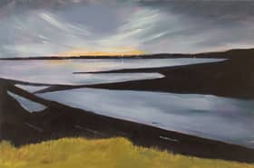 'Nocturn Galway Bay' is one of John Kennedy's works which will be on display in Birr Library.