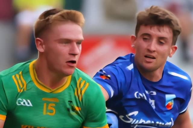 Ross Kellaghan is tackled by Luke Plunkett