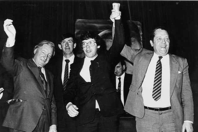 Brian Cowen on his election to Dail Eireann in 1984