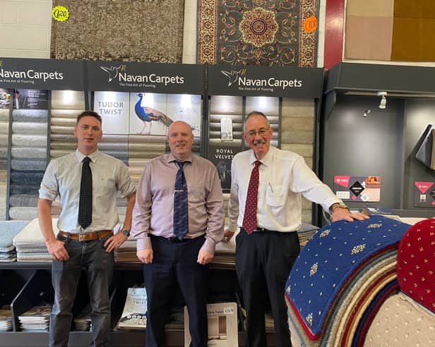 The team at Tullamore Carpets Left to right: Anthony Nutt (Sales), Dave McGrath (Manager), Michael O'Rourke (Sales)