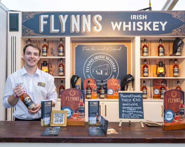 Paddy Flynn's Pub Manager Darragh Flynn at their stand in the Offaly Pavilion at the National Ploughing Championships in Screggan