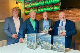 At the launch are Paul Cunningham, Dr John Feehan, George Cunningham and John Lupton