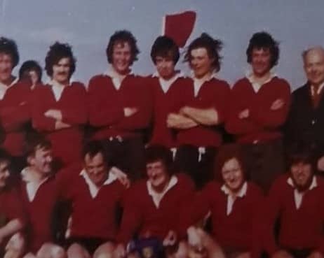 Roy Cobbe (third from right, front row) and the Tullamore team that won the Provincial Towns Cup in 1976