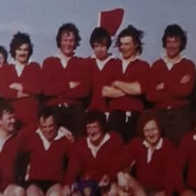 Roy Cobbe (third from right, front row) and the Tullamore team that won the Provincial Towns Cup in 1976