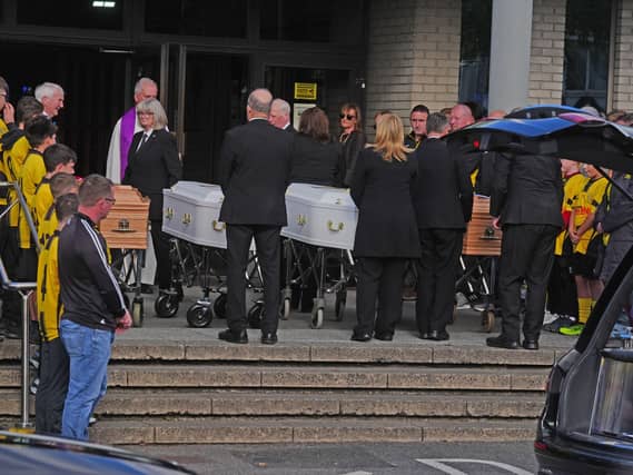 Philip, Kim, Jayden and Callum English funeral