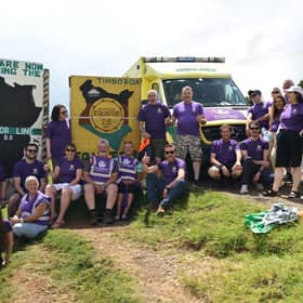 The volunteers pictured  on their mercy mission in Africa
