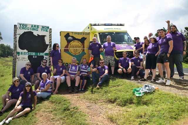 The volunteers pictured on their mercy mission in Africa