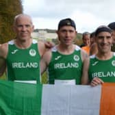 Mick O'Brien (2nd from left) with Rory Morrissey and Keith Coughlan from St. Michael's AC, Declan Ryan from Roscommon Harriers and Graham Doyle from Dublin City Harriers. 