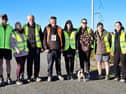 Volunteers- Martin (far L) & Terry (2nd from R)