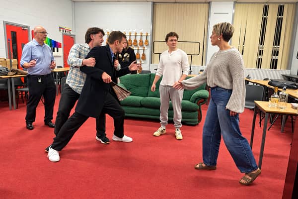 TADS actors in rehearsal for Lady Windermere’s Fan that will be on stage in Esker Arts 11-14 November