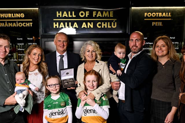 Joe Dooley and family in Croke Park on Monday