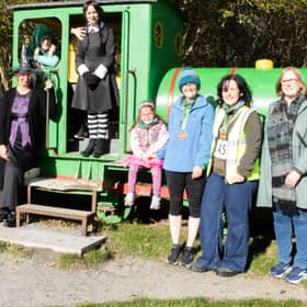 Dochas Board members and staff at the Hocus Pocus For DOCHAS Halloween 5km Family Fun Run in Lough Boora Discovery Park last yearL. - R. Anne Scally, John Conroy, Manager, Michelle Quinn, Anne Arthur, Sandra Finlay, Roisin Kenna, Emer Guinan, Barbara O'Connell, Mary Cummins and Michelle McLoughlin. Ger Rogers Photography