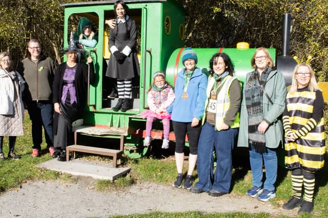 Dochas Board members and staff at the Hocus Pocus For DOCHAS Halloween 5km Family Fun Run in Lough Boora Discovery Park last yearL. - R. Anne Scally, John Conroy, Manager, Michelle Quinn, Anne Arthur, Sandra Finlay, Roisin Kenna, Emer Guinan, Barbara O'Connell, Mary Cummins and Michelle McLoughlin. Ger Rogers Photography