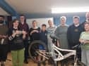 Participants in the bicycle repair workshop in Tullamore youth centre
