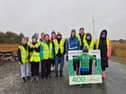 The volunteer team at the 400th parkrun in Mountlucas