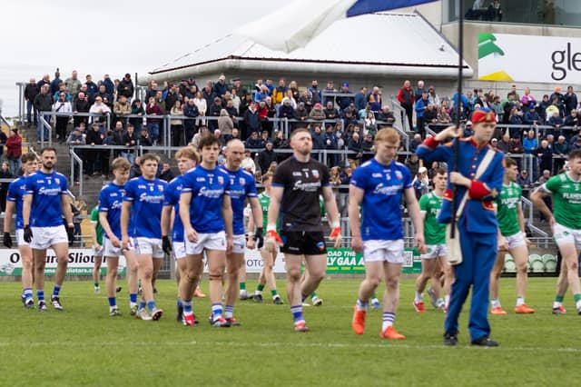The Artane Band leading out Tullamore and Ferbane for the SFC final