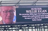 A tribute to the late Willie Egan at an Everton game