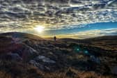 Ronan climbing Diamond Hill on a summer's evening 