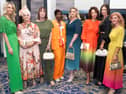 Maureen Garry, Kathleen Bracken, Julie Huntson, Amanda Nyoni, Vlada Borazska, Sandra Mullen Siobhan Cusack and Marie O'Hagan pictured before taking to the catwalk at the Offaly Older Persons' Network Fashion Show in the Tullamore Court Hotel. Ger Rogers Photography