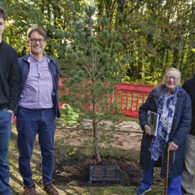 Calum, Conall, Maire and Somhairle McKay at the tree planting