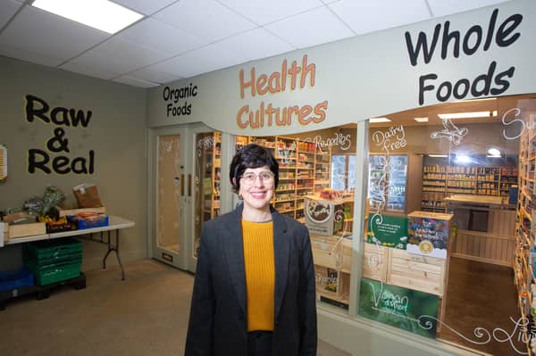 Anna Hafeez outside Health Cultures in Tullamore