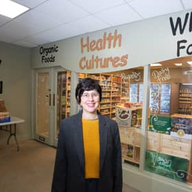 Anna Hafeez outside Health Cultures in Tullamore