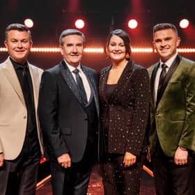 Olivia Douglas from County Offaly with fellow performers (l. to r.) Michael English, presenter Daniel O'Donnell and David James. Olivia will be appearing on the first programme in the series on Thursday October 29th on TG4 at 10.30pm. 
