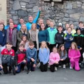 Kinnitty AC athletes and supporters at the Dublin Marathon.