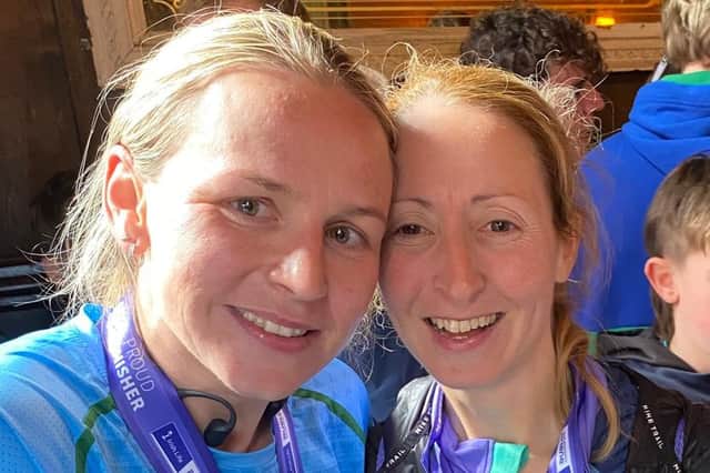 Vanessa Bannon and Edel Hayes at Dublin Marathon