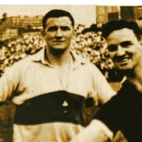 The late Peter Nolan with Senator Robert Kennedy and Louth's Frank Lynch before the Cardinal Cushing game in New York in 1965